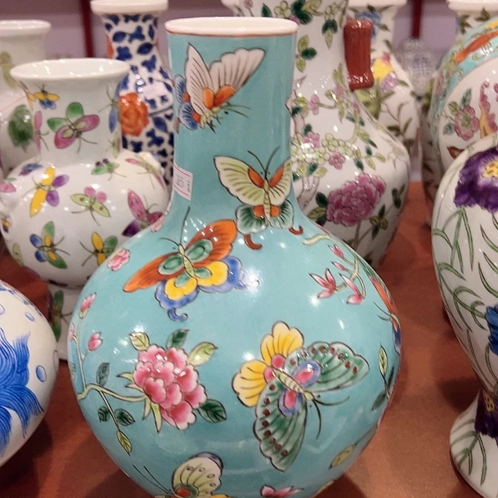 有机玻璃骨质瓷翠地蝴蝶