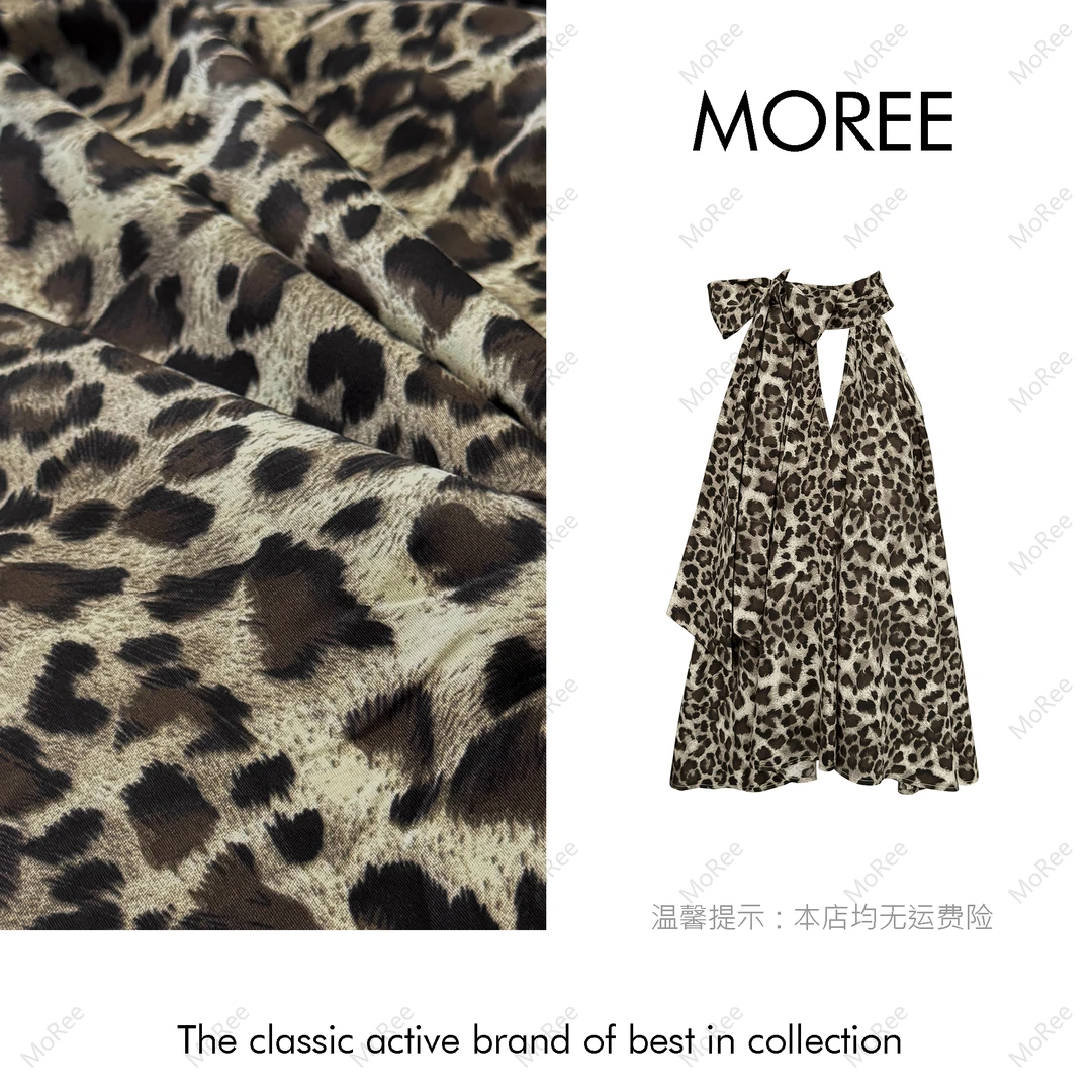 【MOREE】Vos tracteurs豹纹设计感不规则上衣-F8365