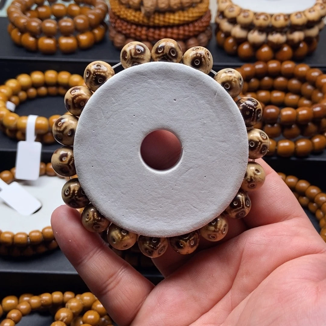 紫金鼠手串11mm熊猫光珠