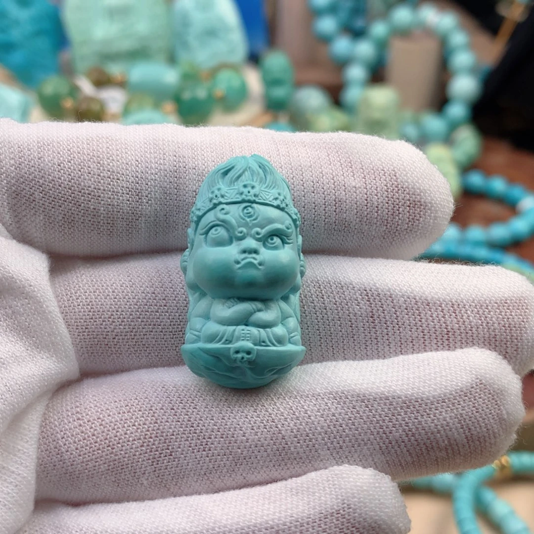 绿松石未镶嵌珠宝奇石16.6mm