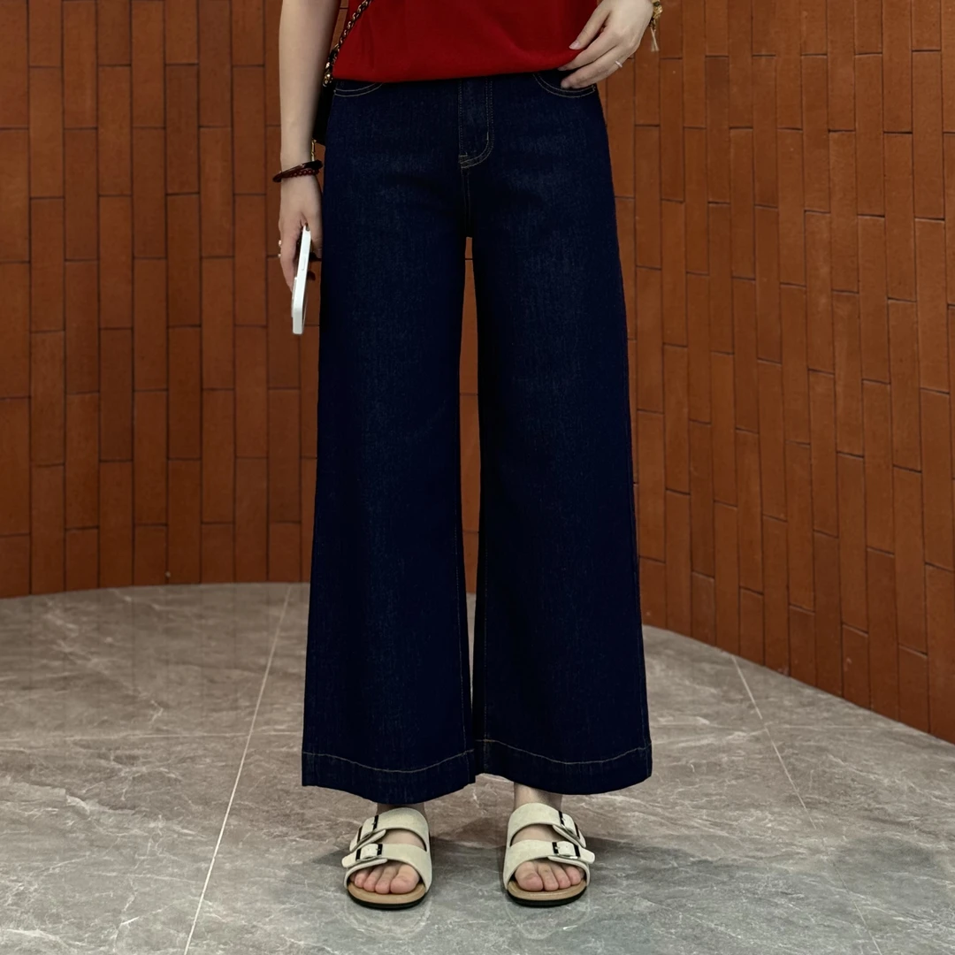 宿慕女装直筒牛仔裤夏季韩版舒适九分裤A450AK小雨通勤洋气百搭