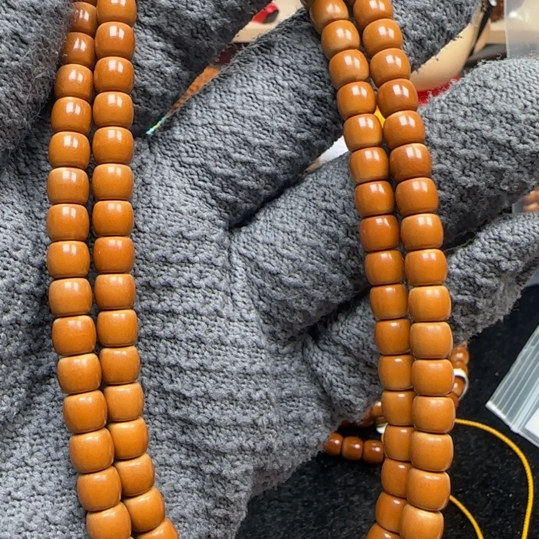 手串橄榄核老挝脖挂三花无白6.7福利