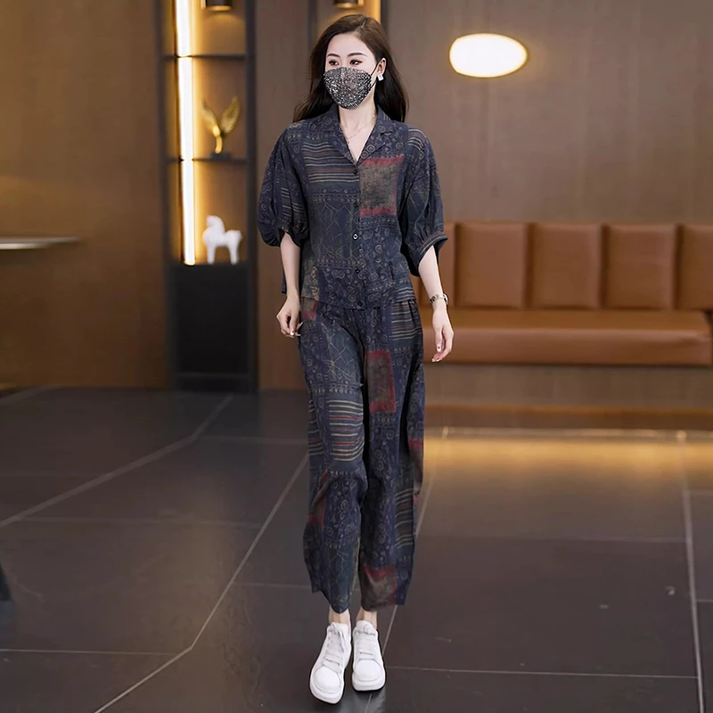 【女神新衣】2025春季新款透气时尚宽松遮肉高级设计感轻奢套装