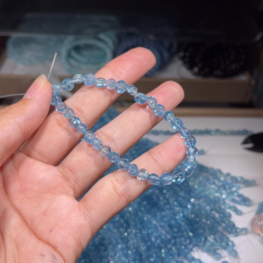 未镶嵌手链海蓝宝石海蓝宝021