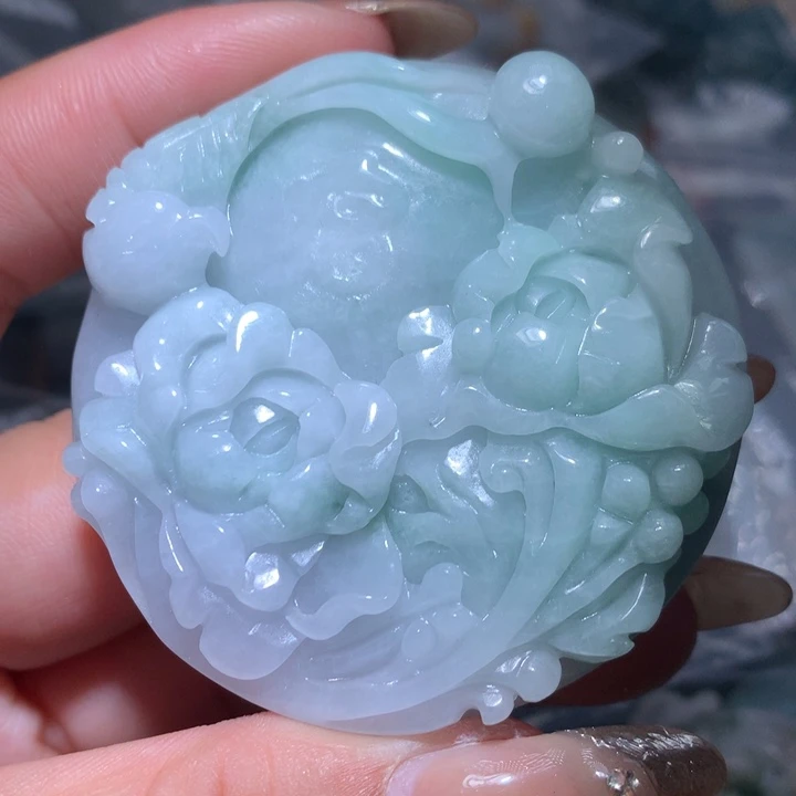 翡翠未镶嵌颈饰保真天然A货翡翠