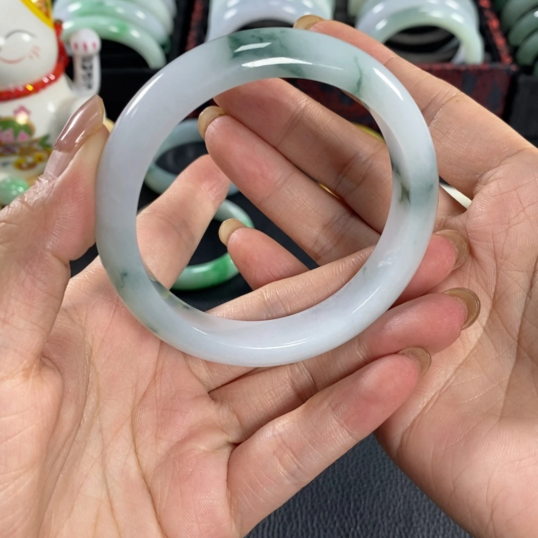 陈***刀翡翠未镶嵌手镯天然翡翠手镯手镯