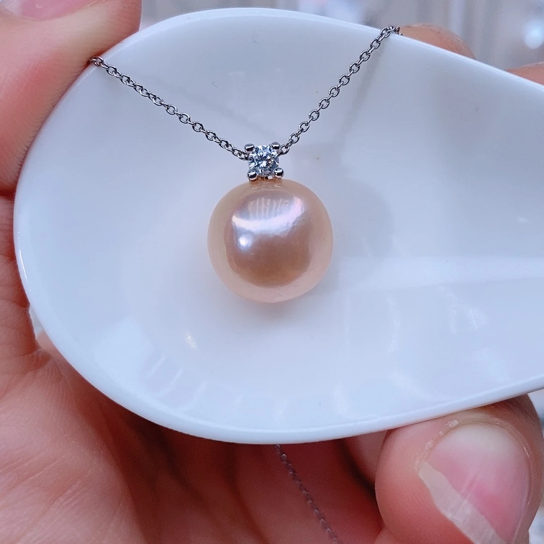 银S925镶嵌颈饰淡水珍珠