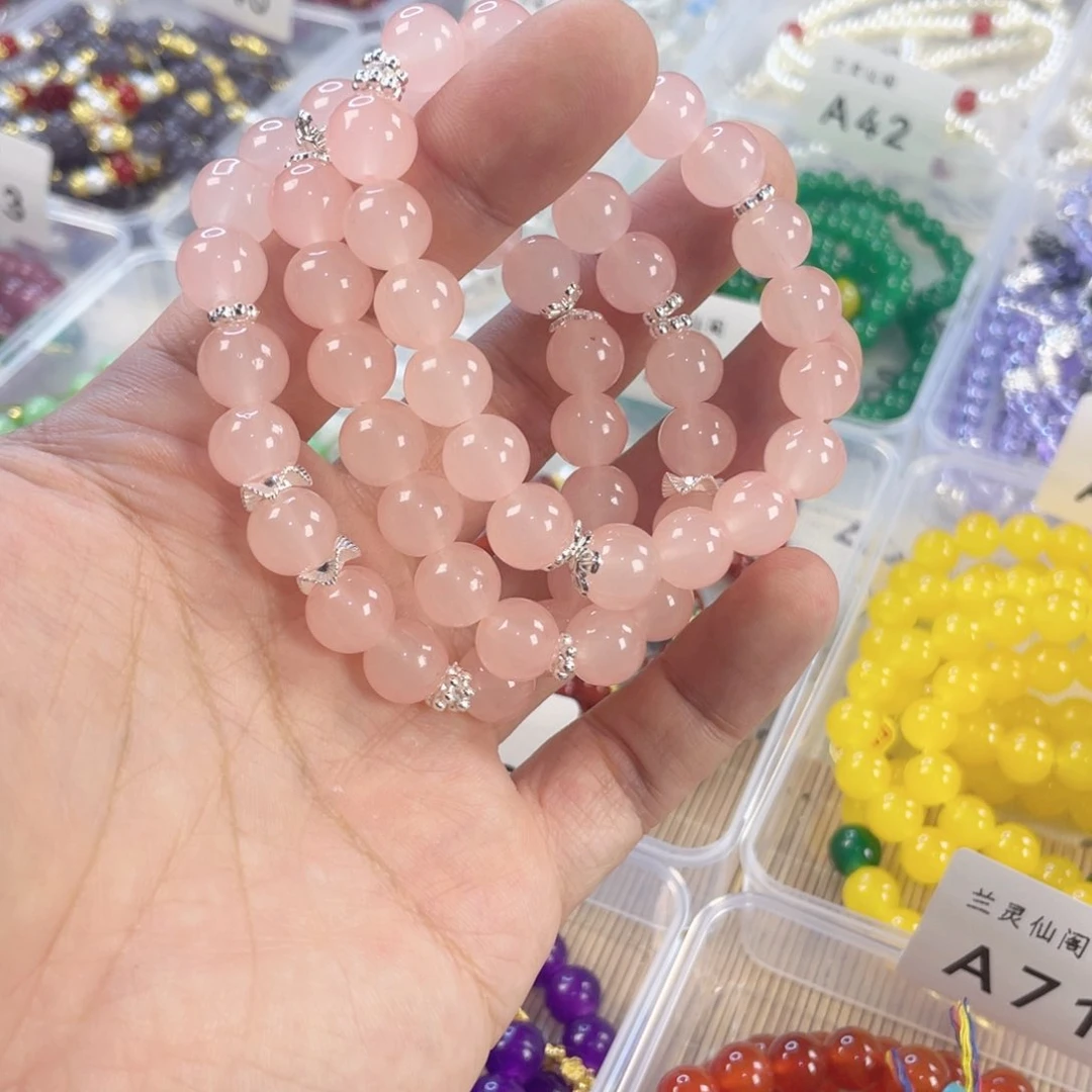 檀香紫檀(小叶紫檀)手串银S925镀金镶嵌
