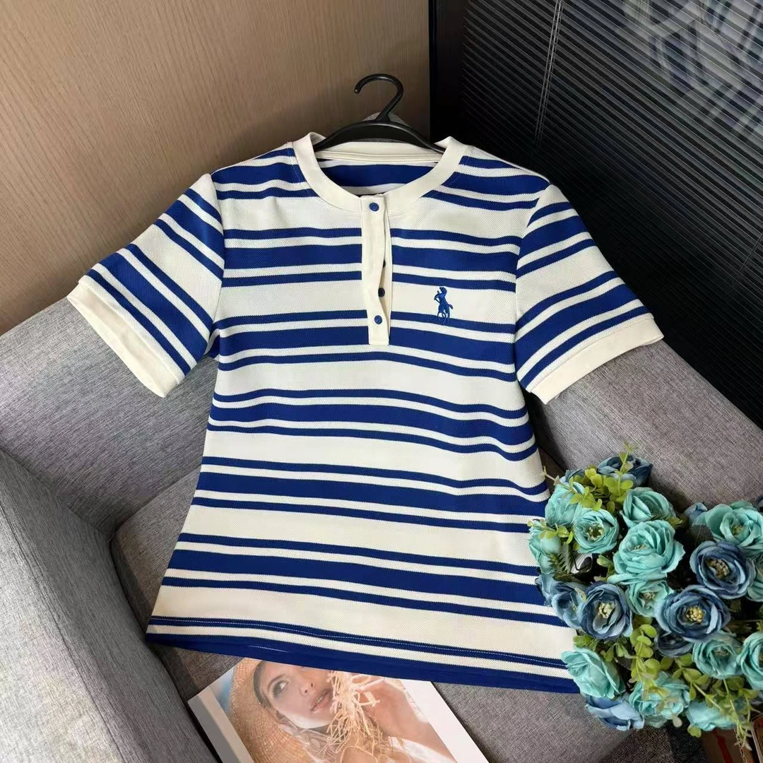 新款百搭轻奢印花短袖时尚上衣女C6883