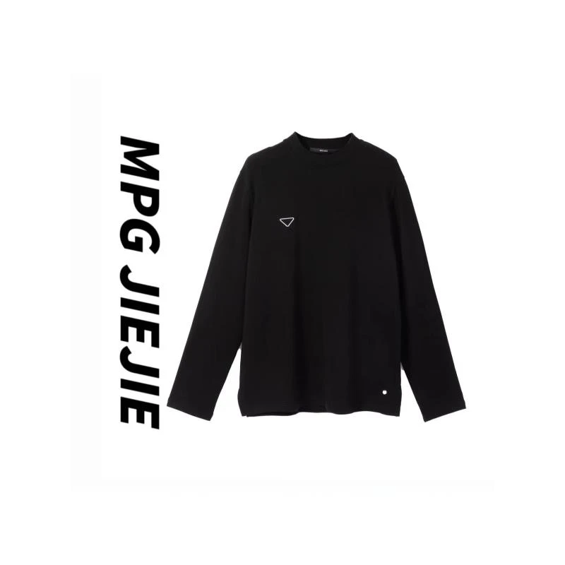 MPG JIEJIE【果冻软软T恤】长袖针织休闲百搭纯色时尚秋冬套头T恤