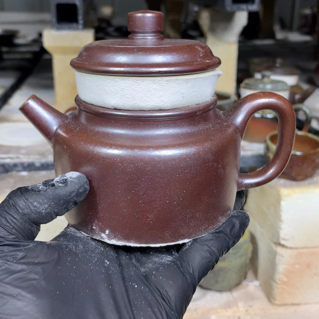 茶壶紫砂纯自然柴烧