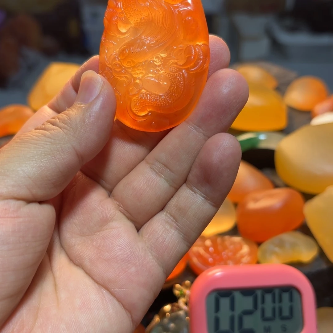 大***丹石英岩玉挂件未镶嵌