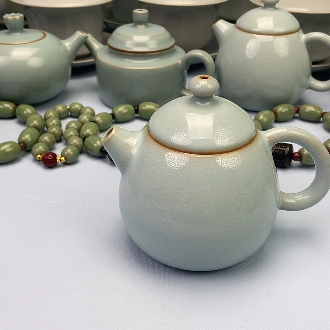 湖***军杯天青龙蛋壶原矿原釉原产地