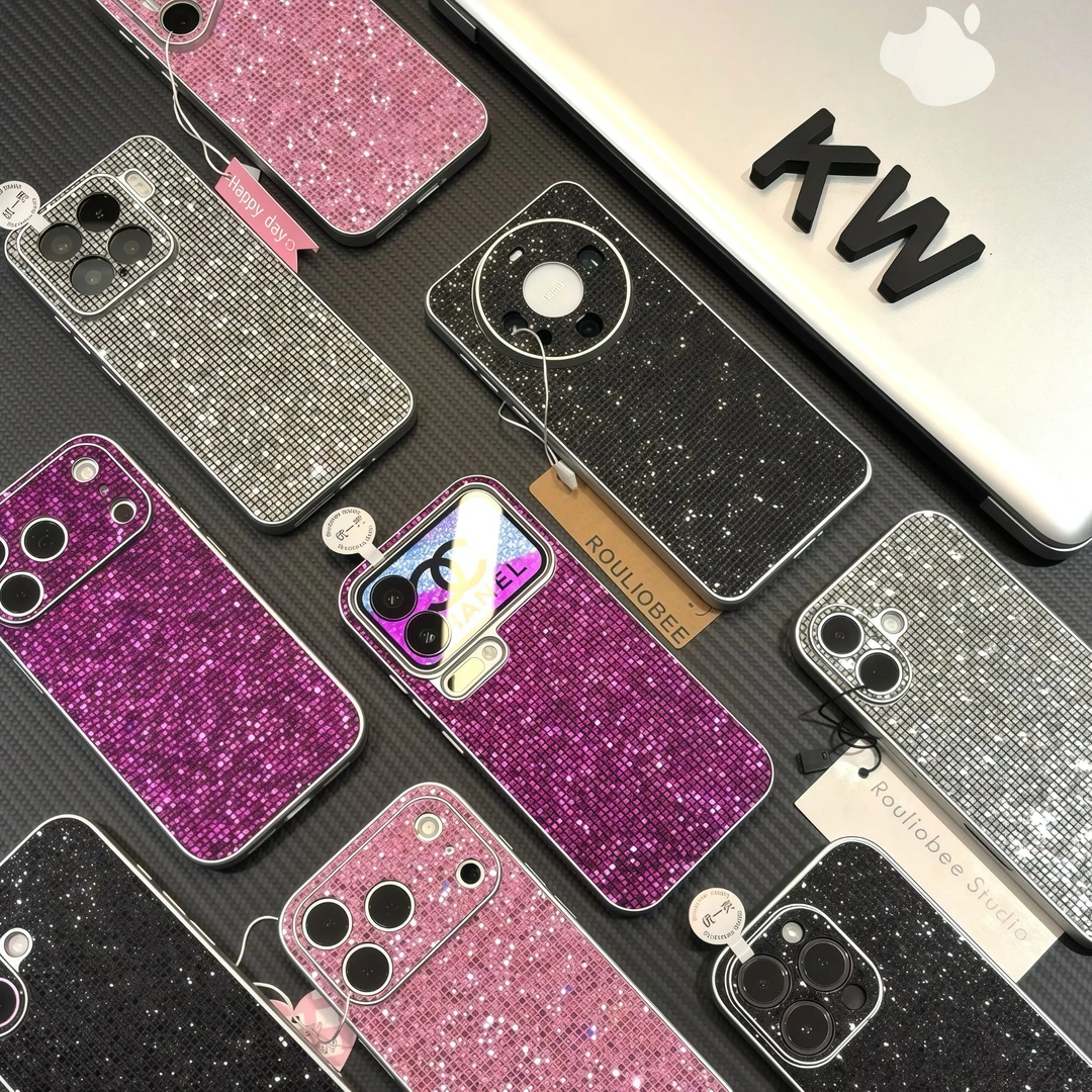 高级感小香风细闪适用苹果17pro手机壳iPhone16小米15vivoppo华为