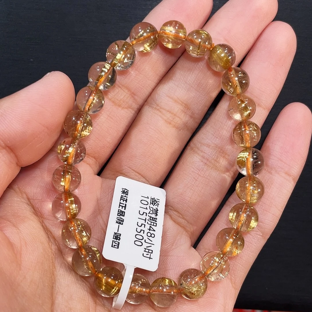 範***爺手链未镶嵌水晶顺发钛晶7.9mm