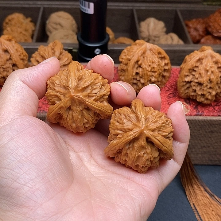 憨***囧文玩核桃把件白奔