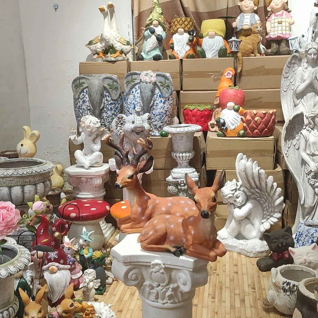 合成树脂树脂梅花鹿一对