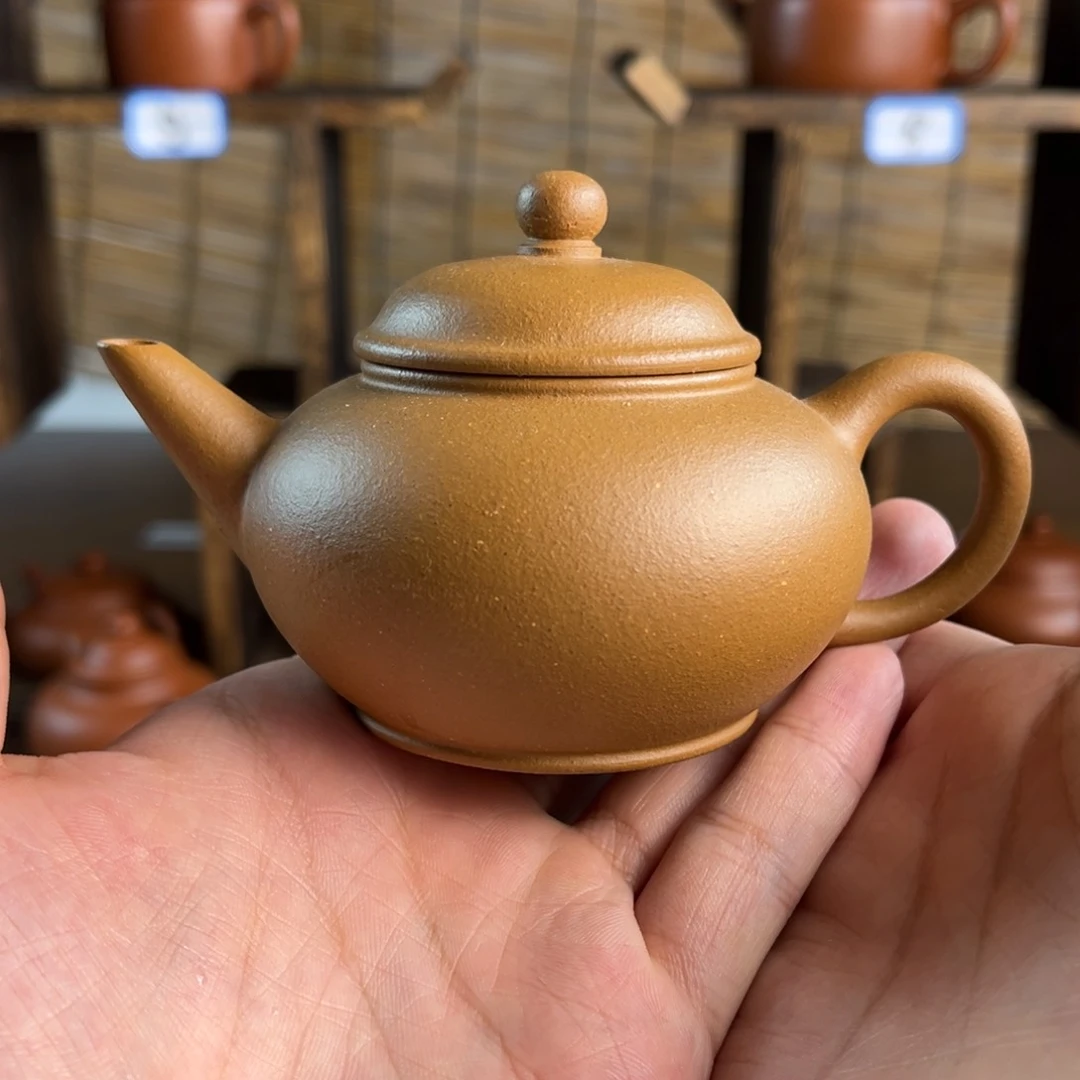 茶壶紫砂黄金段泥水平壶
