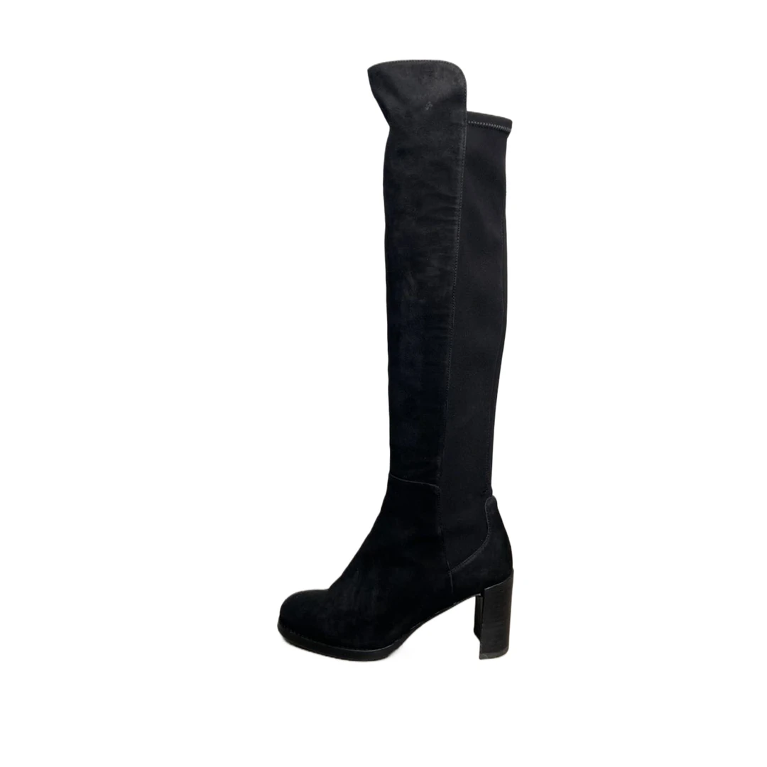 95新 StuartWeitzman 34.5码 黑色长筒靴 re8504