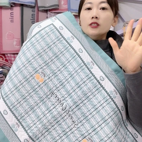 棉特价绿色格樱桃