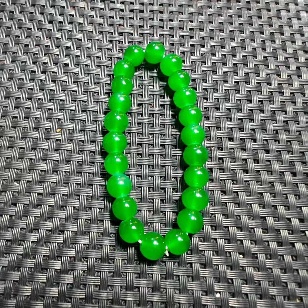 铸之以诚.品质永恒+多样性发货其一+正圈圆珠高冰绿手串