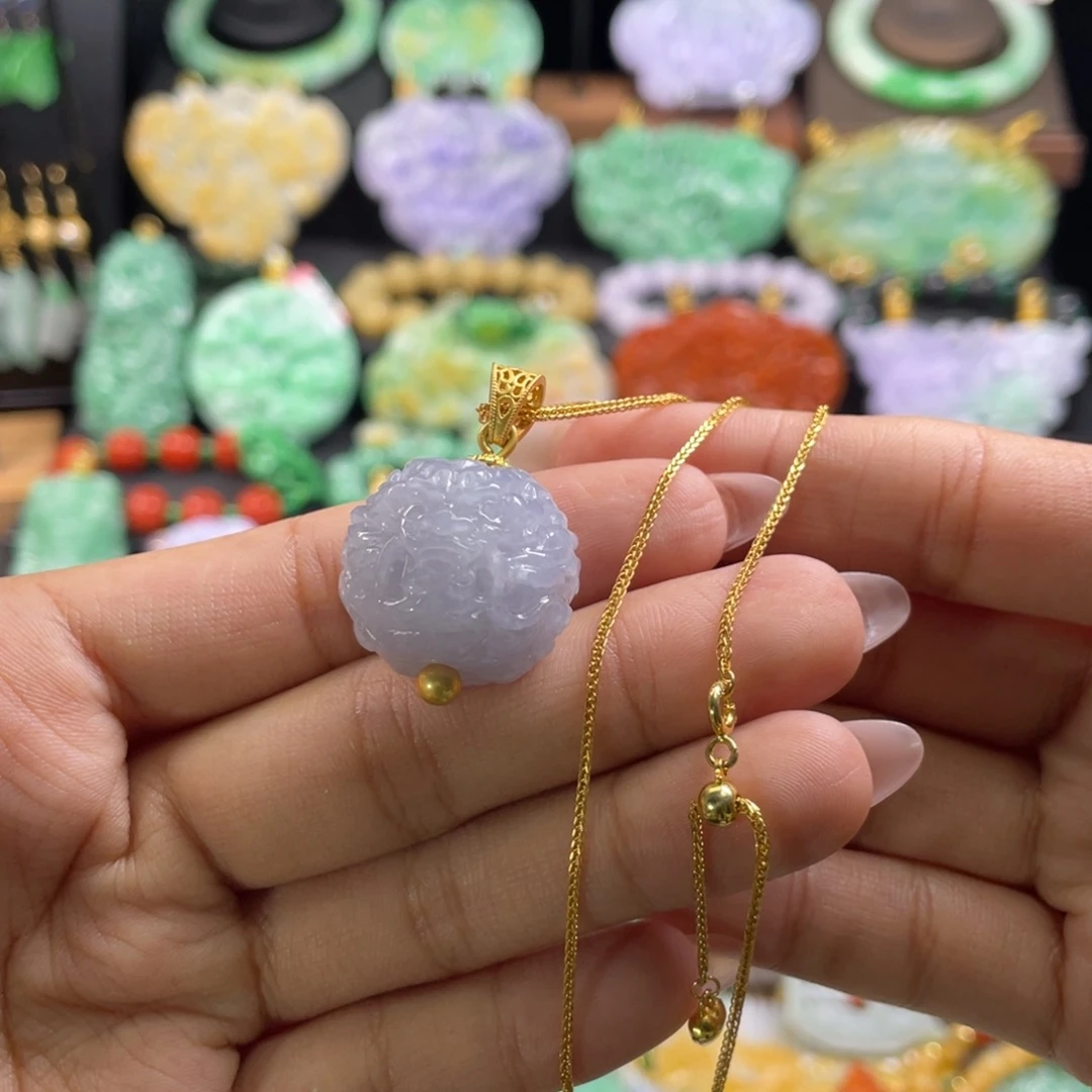 翡翠未镶嵌颈饰代编织