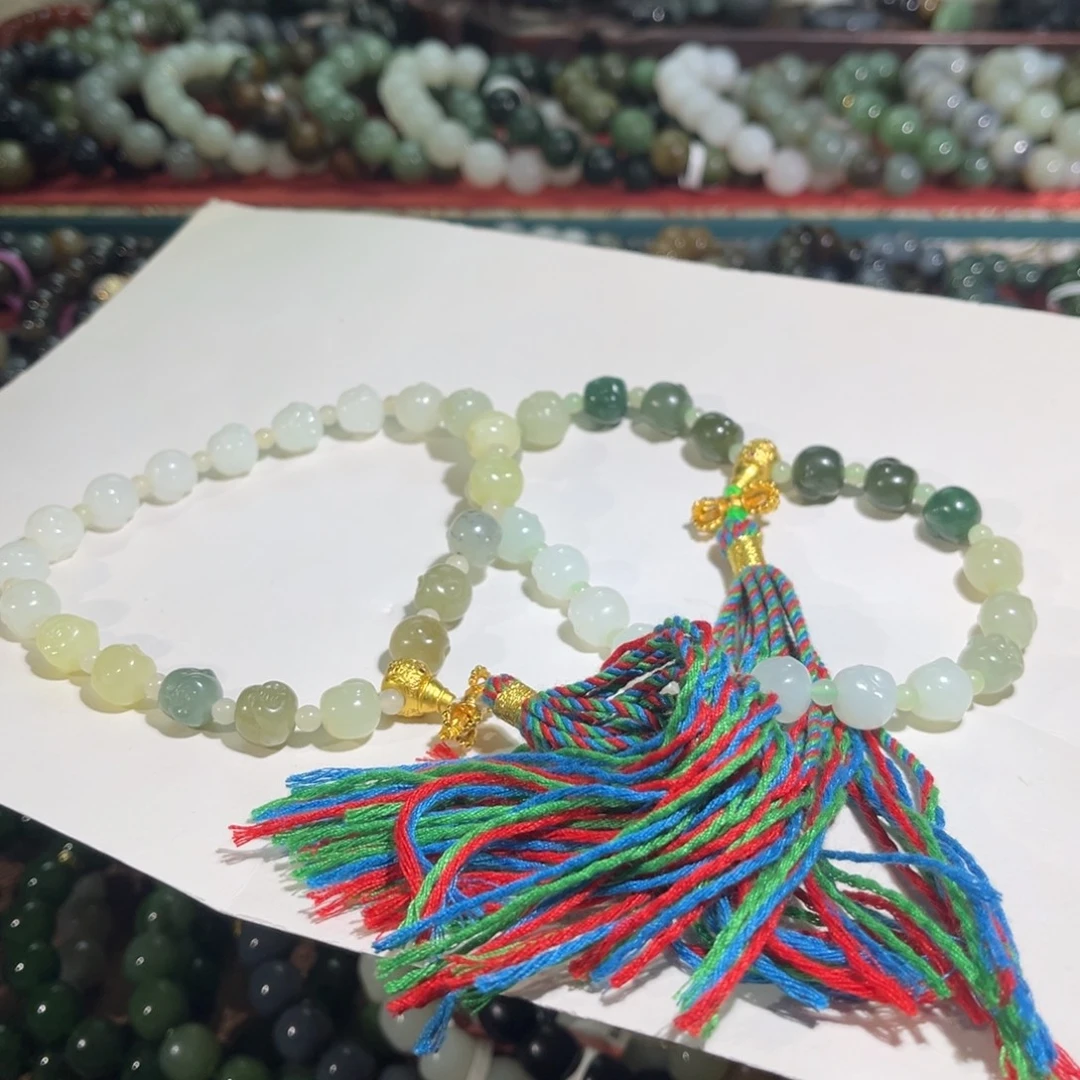 和田玉未镶嵌手链多样性拍一发一