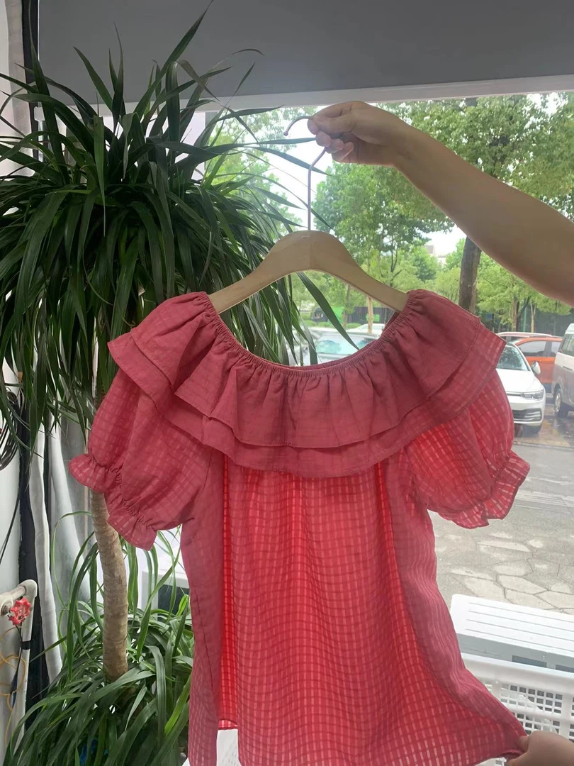 【民哥服饰】夏季新款减龄甜美短袖衬衫宽松时尚洋气