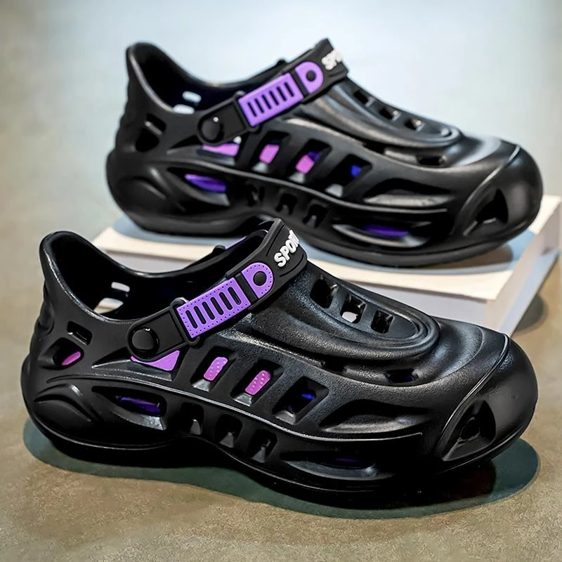 山姆毒液洞洞鞋男夏季外穿防滑耐磨防臭运动全包钓鱼开车沙滩凉鞋