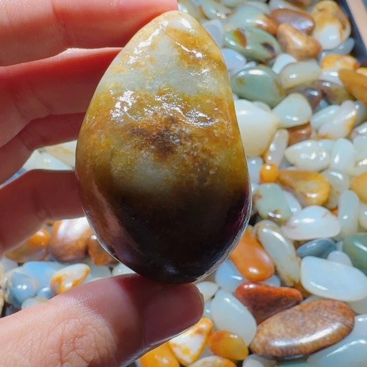 和田玉未镶嵌手链74克