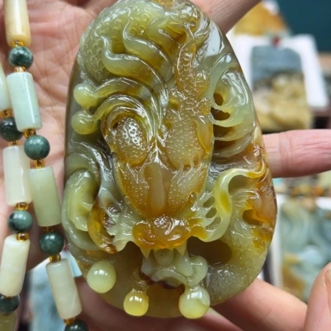 岫玉挂件未镶嵌挂件