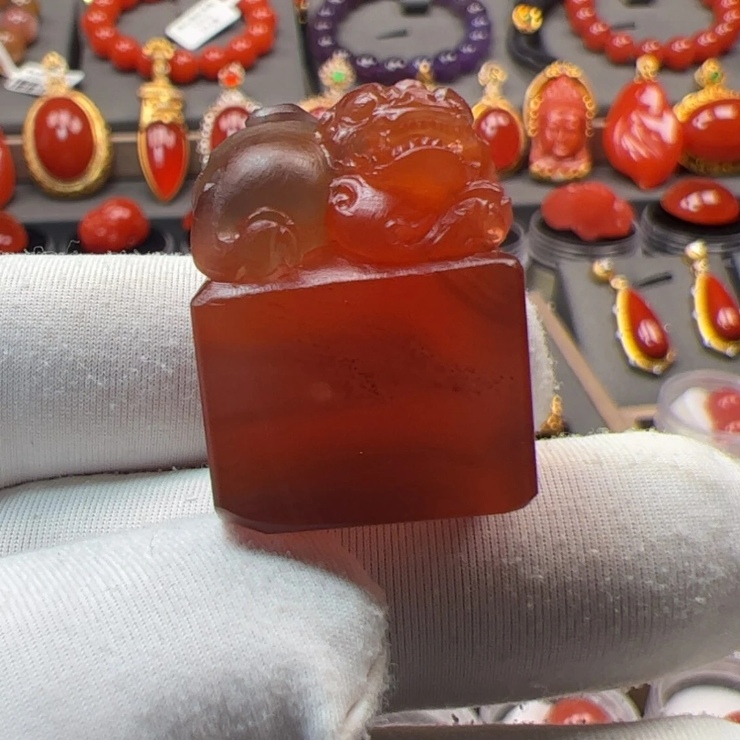 未镶嵌手链南红玛瑙原矿精品貔貅印章