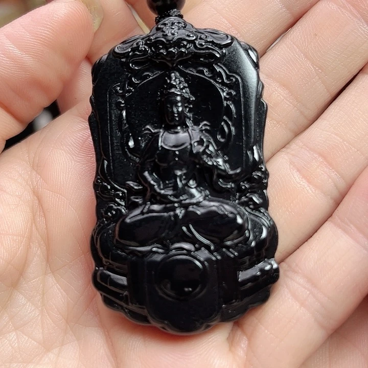 和田玉手链未镶嵌观音牌