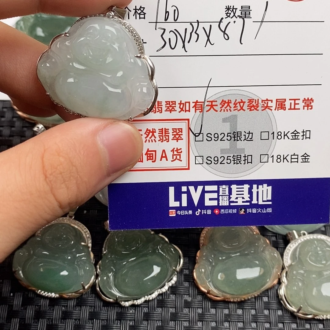 翡翠银S925镶嵌颈饰