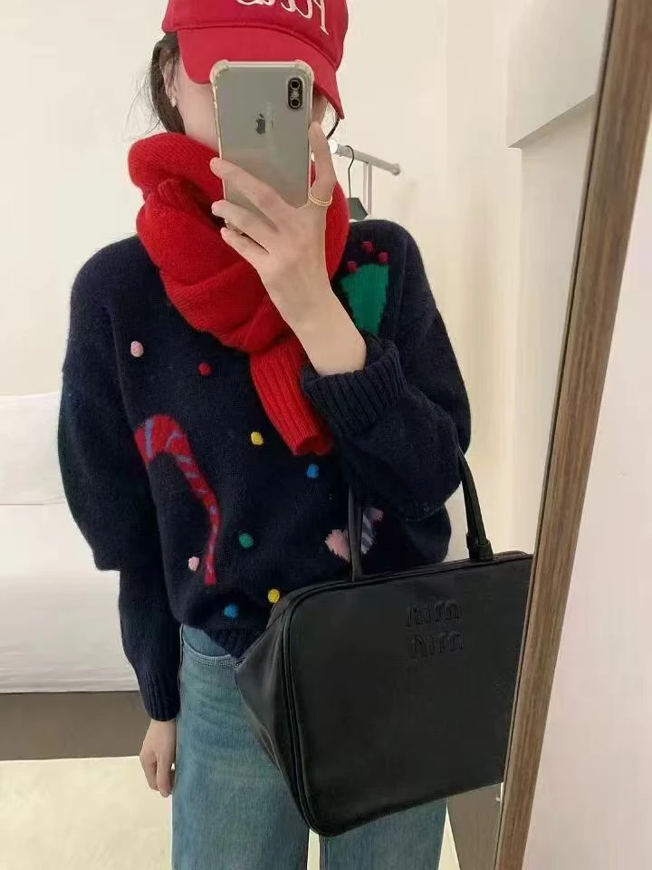 【新年毛衣】清新甜美款立体设计可爱休闲圆领加厚保暖毛衣 16386-