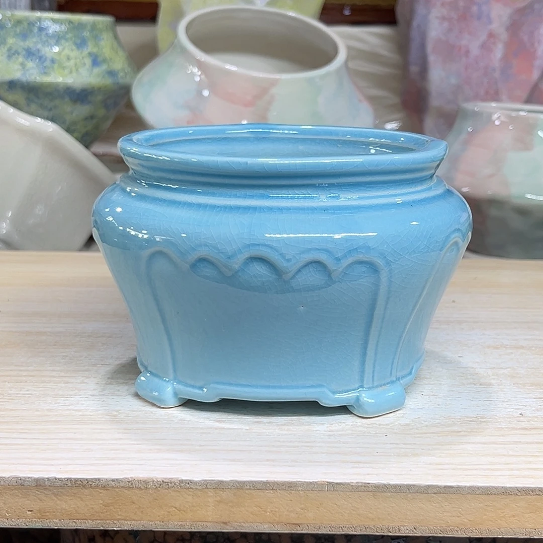 陶瓷绿植多肉微瑕花盆外口径：11*9.5