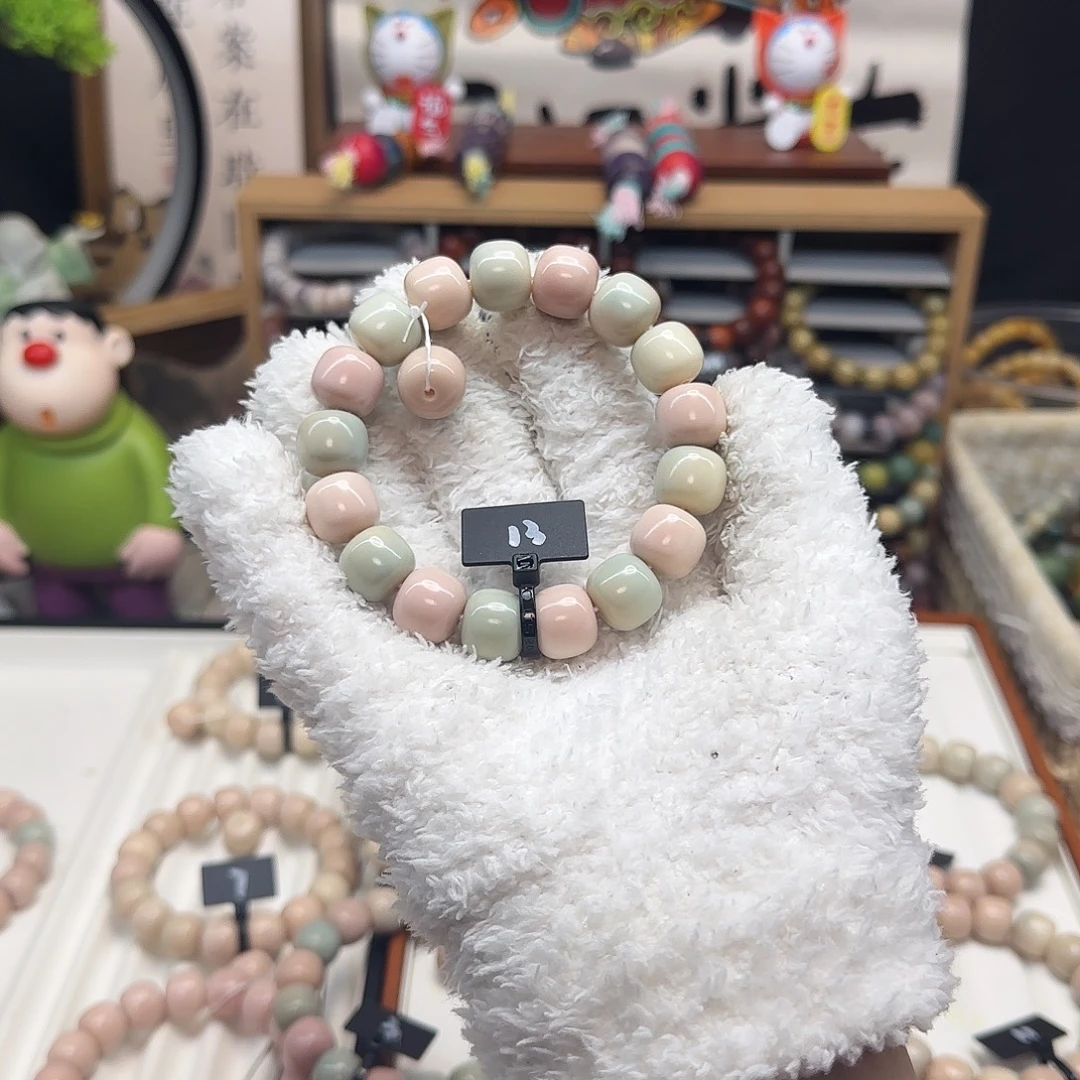 H***ɞ吊坠菩提根/象牙果粉蓝独角兽13