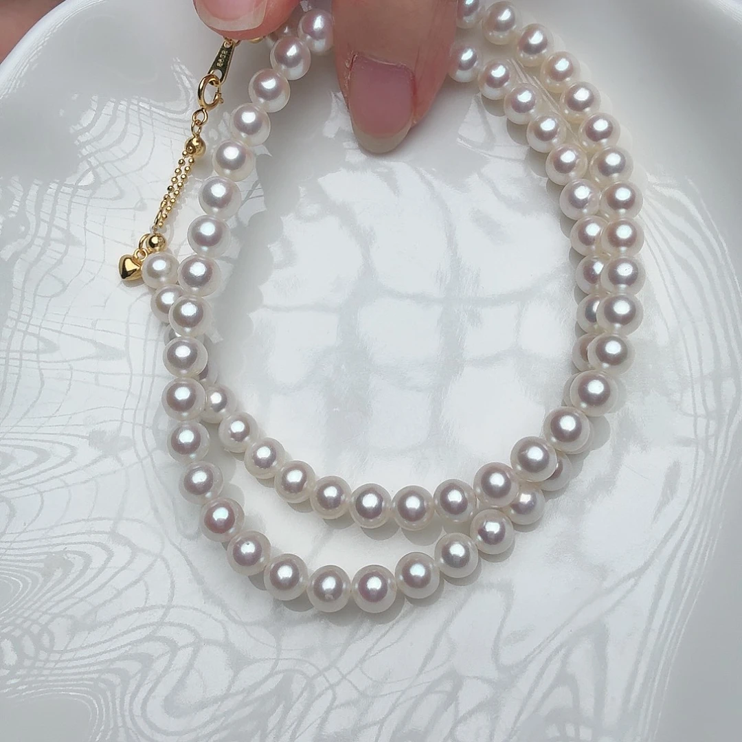 淡水珍珠银S925镶嵌颈饰