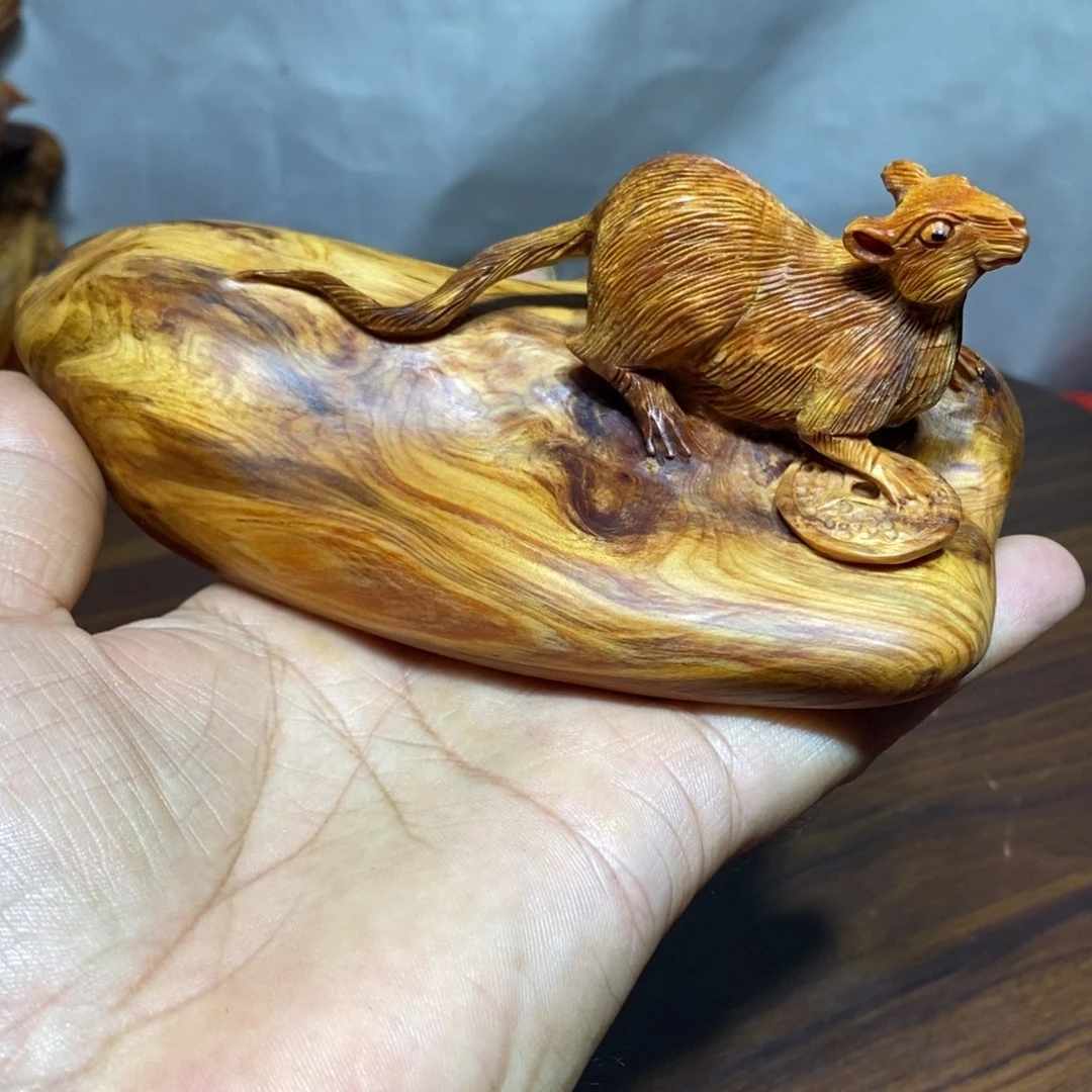 宇***茹柏木（崖柏）崖柏手工老鼠