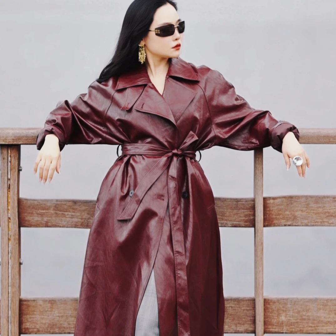 【U are U 国际】原创设计师品大牌漆皮皮衣外套