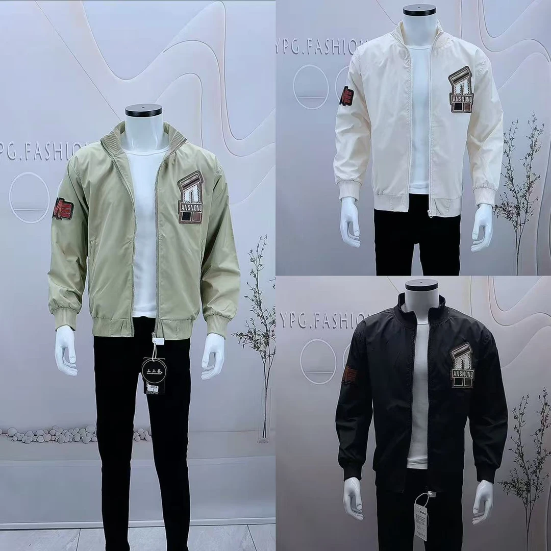 棒球领刺绣夹克秋款百搭美式休闲风宽松型潮牌男士痞帅外套秋季