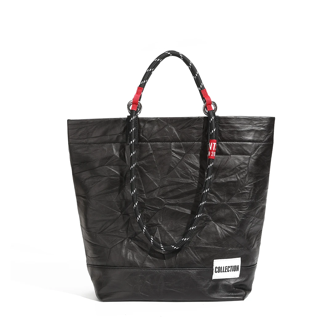 小众潮牌休闲托特单肩斜挎包黑色简约通勤包包女款爆款2025新款