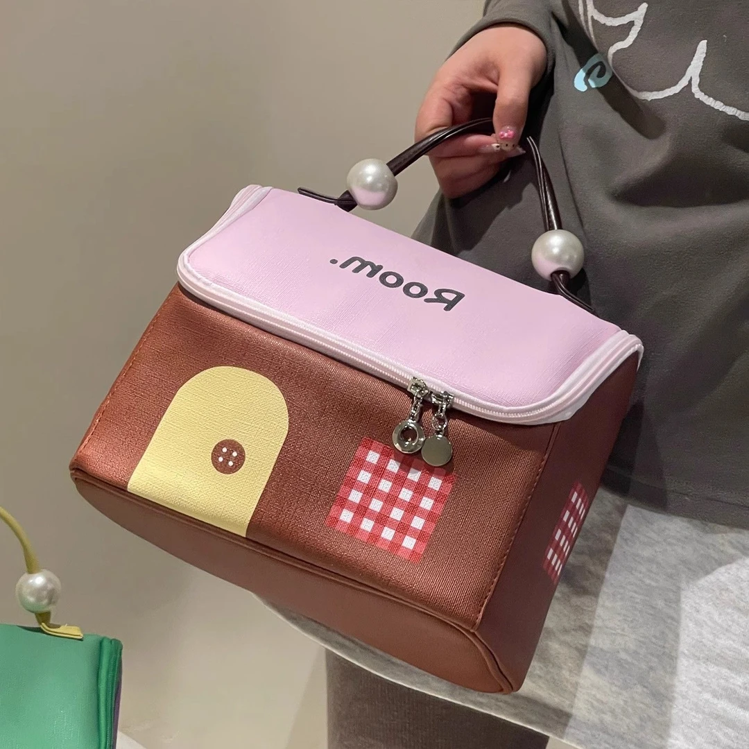 化妆包可爱旅行大容量便携洗漱房子新款分区手提收纳袋收纳小房子