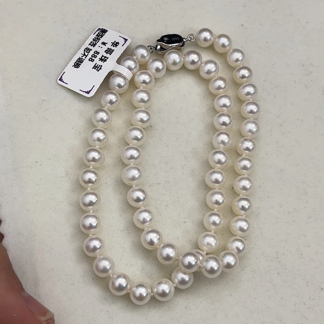 银S925镶嵌淡水珍珠颈饰