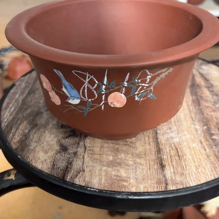 紫砂碗盆口18高8