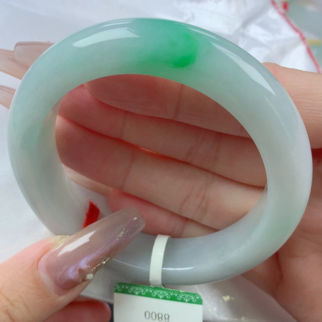 未镶嵌手镯翡翠缅甸天然翡翠A货53.5