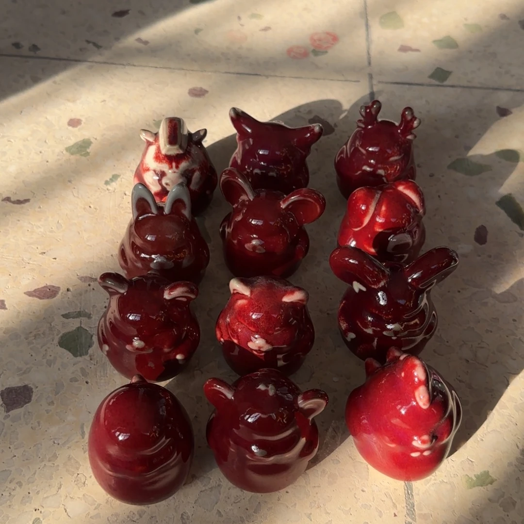 一***喂瓷摆件郑家钧窑摆件微瑕