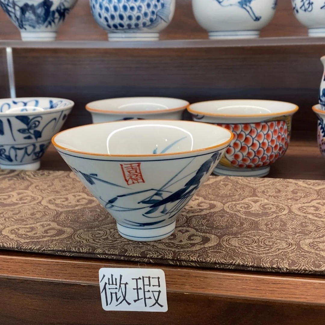 釉下彩老陶泥手工绘制