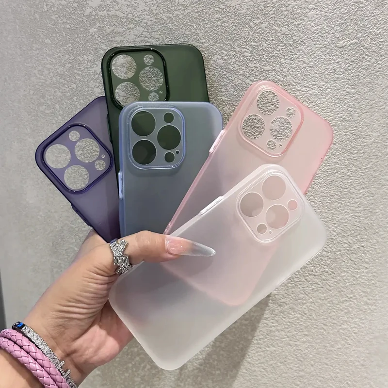 夏季超薄冰透磨砂适用iPhone16手机壳14苹果15简约13防晒12果冻11