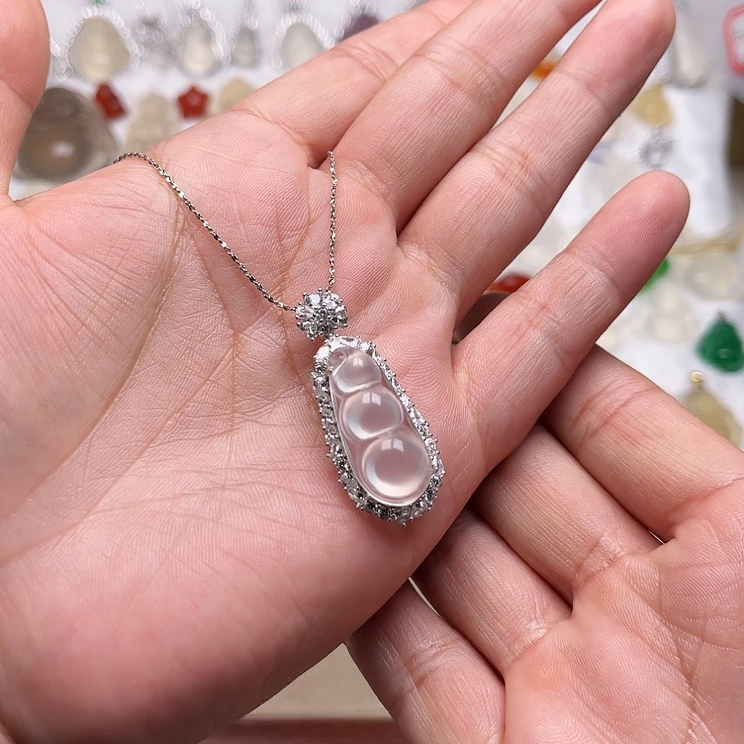 玛瑙/玉髓颈饰银S925镶嵌蓝*